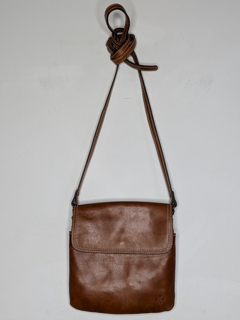 Patricia Nash Brown Leather Small Crossbody Purse